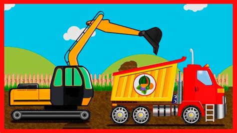 excavator trucks kids|excavator video learning for kids.